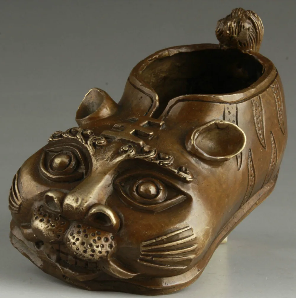 Ymying Китай Коллекционные ручной работы бронзовая Реалистичная статуя тигра