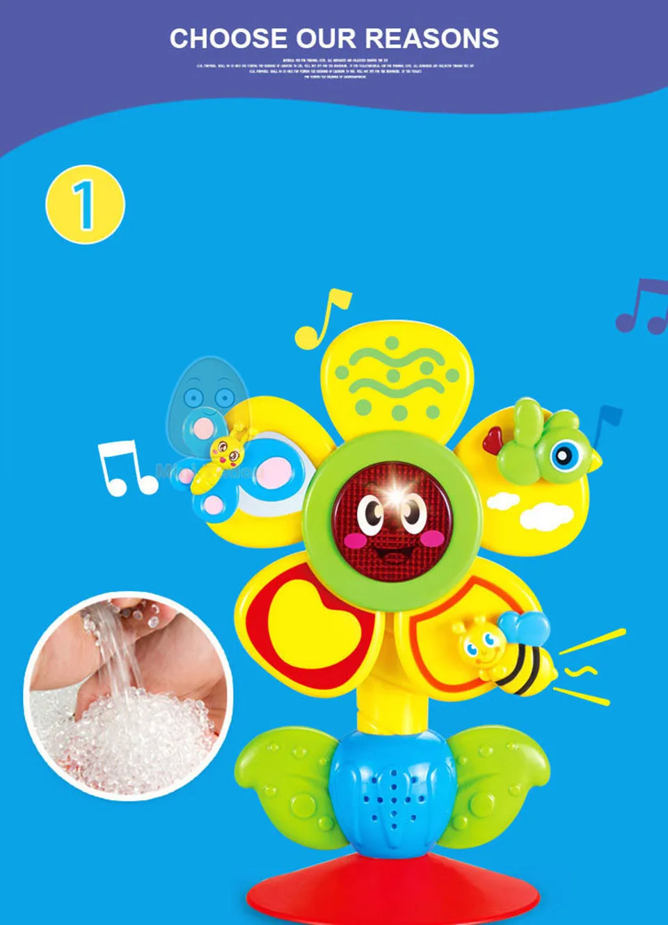 Multi-touch Rotating Ferris Wheel Table Tricolor Suckers Toy 0-12 Months Newborns Early Creative Educational Baby Rattle Toys