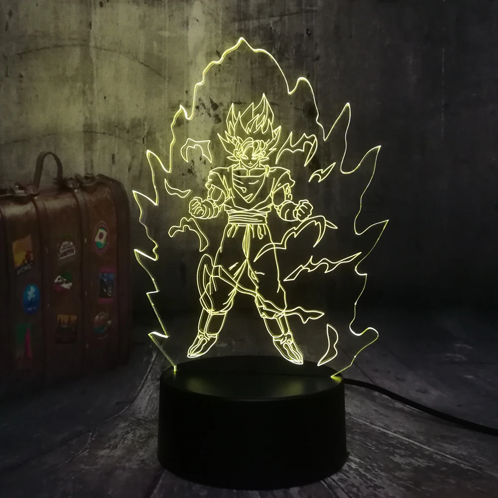 Amroe LED Lighting Seven Dragon Ball Son Goku Acrylic 3D RGB Night Lights USB Leds Table Lamp Touch Control Home | Освещение