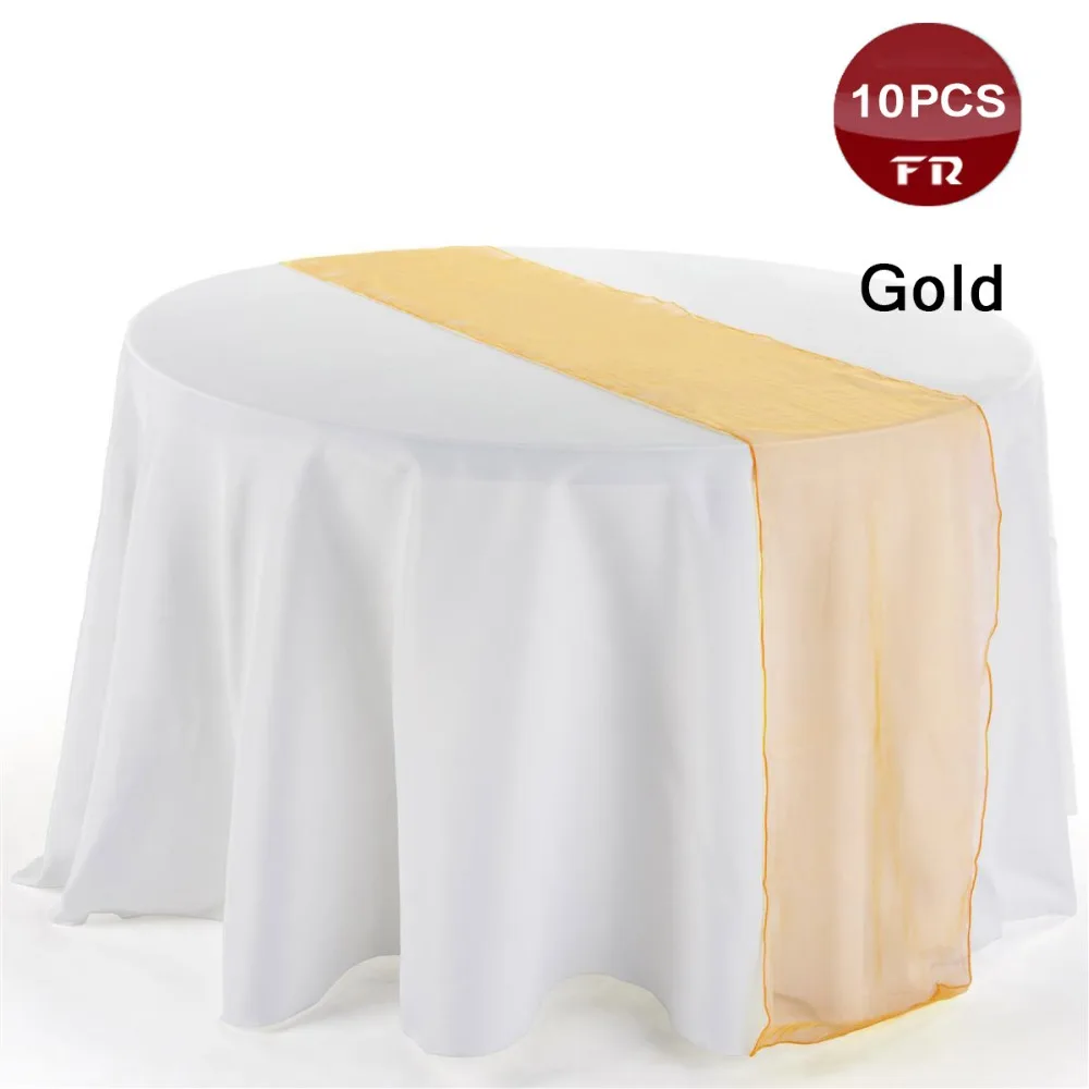 10 шт. Прямая продажа с завода Высококачественная скатерть из органзы для свадеб