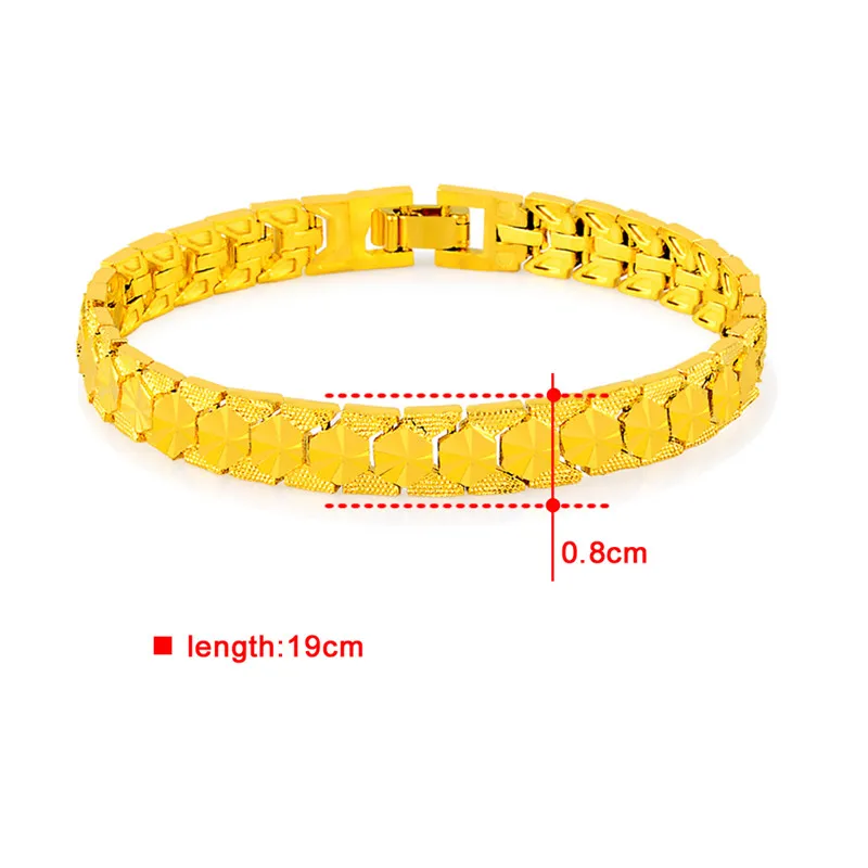 pure Gold Color Bracelets &amp Bangles for women men 24k gold GP 8MM 9mm 10mm wide bracelet womens wedding jewelry Drop Shipping | Украшения