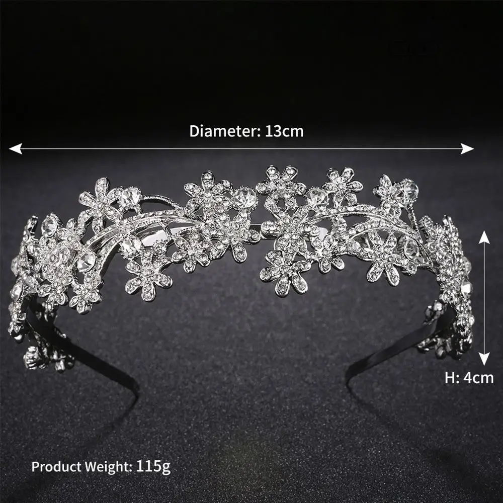 Свадебный Романтический обруч для волос диадема изысканный цветок листья