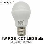 Светодиодный прожектор MiLight E27 6 Вт RGB + CCT, FUT014 110 В 220 В, полноцветная смарт-лампа с дистанционным управлением, Wi-Fi, совместимый с 4 зонами