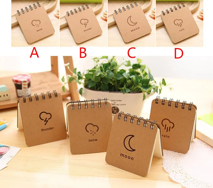 Миниатюрный спиральный журнал хорошая погода милый карманный дневник блокнот