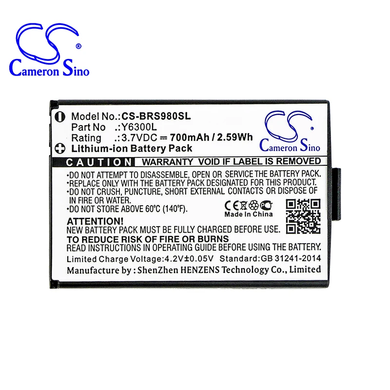Аккумулятор Cameron Sino 700 мАч для BLINC G2 ONEAL RF710 RF 730 RS 980 RT 712 TORC V200 VCAN Y6300L|Аккумуляторы