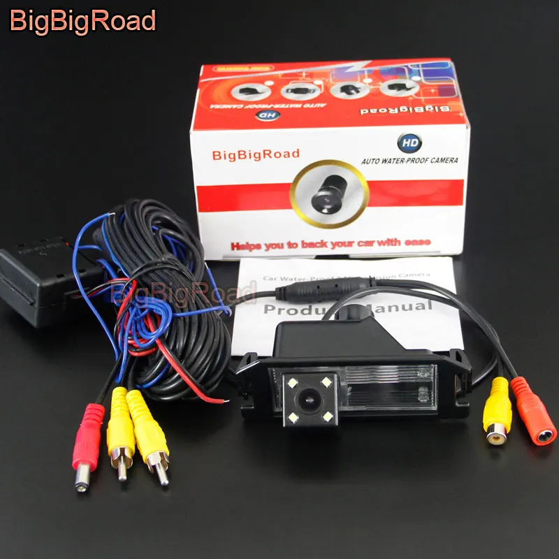 With Power Relay BigBigRoad Автомобильный задний светодиод заднего вида парковочная камера для hyundai i10 i20 Elantra GT Touring 2007- для Dodge i10 - Название цвета: With Power Relay
