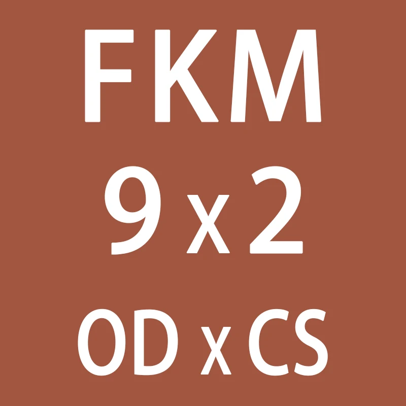 OD9mm 5 шт./лот фторсодержащий каучук кольца коричневый FKM уплотнительное кольцо OD5/6/7/8/9/10/11/12/14/15/16*2 мм резиновое уплотнительное кольцо уплотнение масла кольцо прокладки, шайбы - Цвет: OD9mm