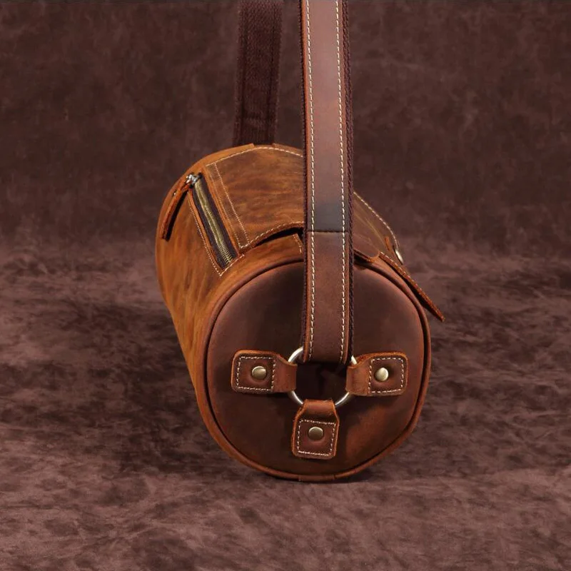 Новинка мужские сумки-ведро из натуральной кожи в стиле ретро кожаная