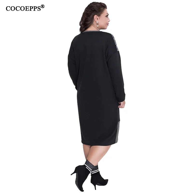 

COCOEPPS Plus Sizes Women Clothing 2020 Autumn Winter Dress Big Size 6XL Women Dresses 5XL Dress Black Green Casual 4XL Vestidos