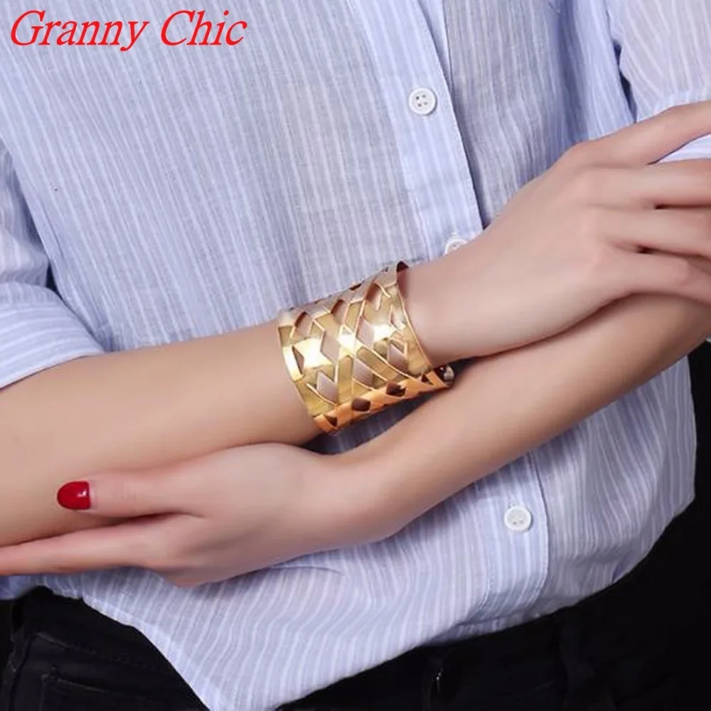 Granny Chic модные ювелирные изделия большой браслет-манжета дизайн браслет для