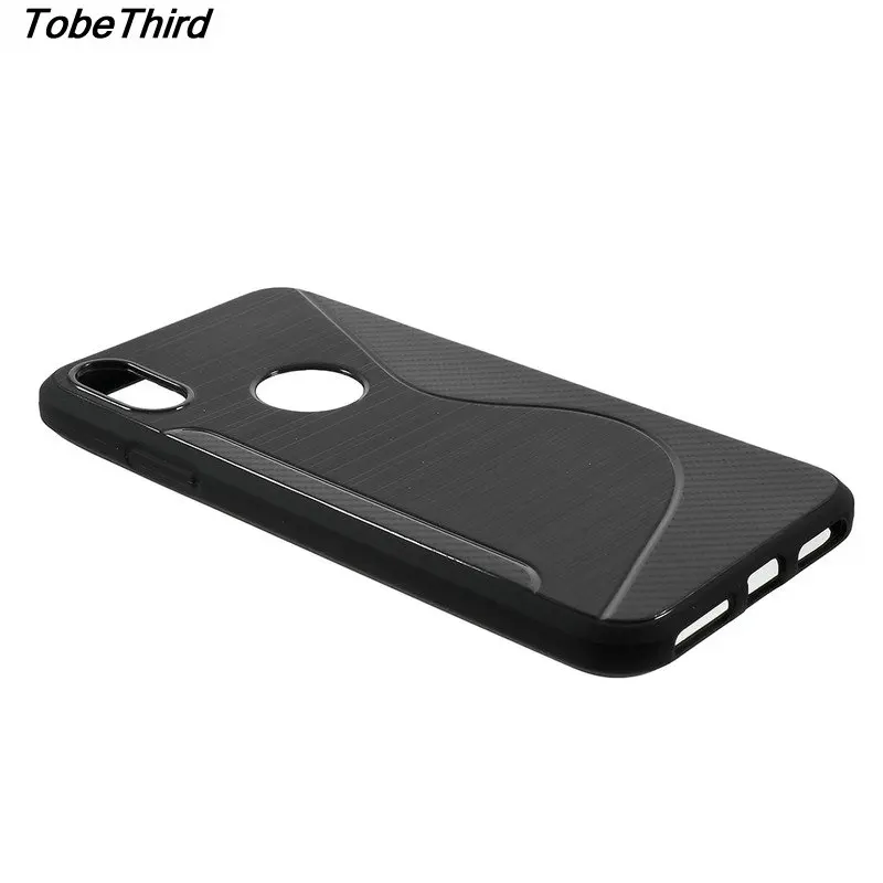 TobeThird For iPhone X Case S Line Shape Soft TPU Cover Mobile Phone Accessory for 5.8 inch |