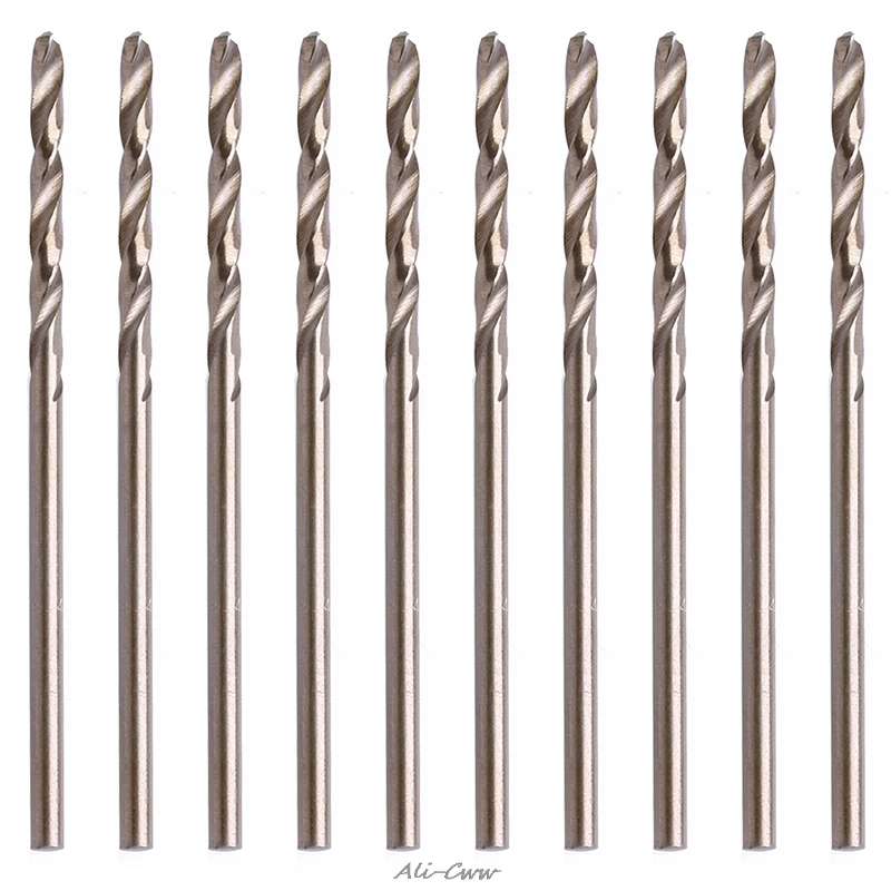 

10Pcs Durable 2mm M35 Triangle Shank HSS-Co Cobalt Twist Drill Spiral Drill Bit