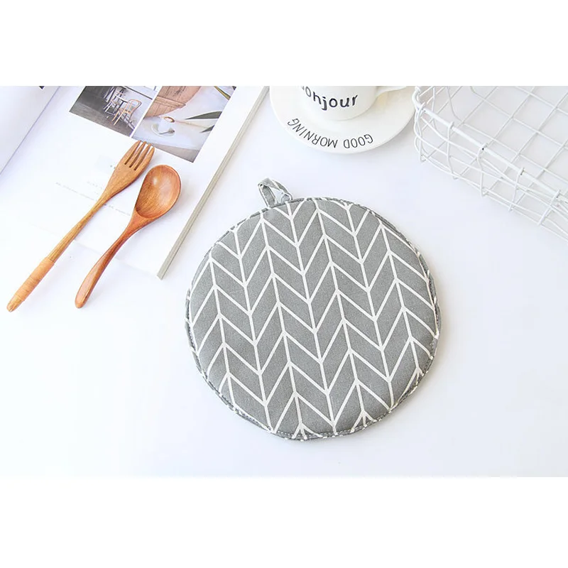 gray arrow pad 1 шт. милые Нескользящие желтые серые хлопковые модные нордические кухонные перчатки для приготовления пищи для микроволновой печи для выпечки барбекю Прихватки для духовки - Цвет: gray arrow pad