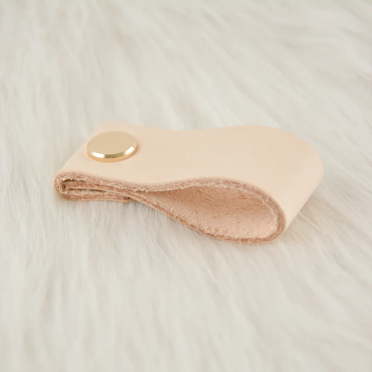 Кожаные ручки ящика для комода дверных ручек из кожи золотого и серебряного