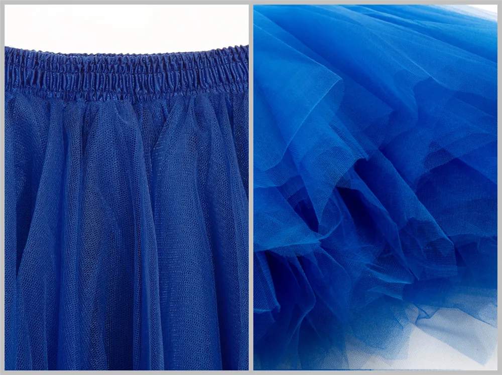 

MisShow Sexy Blue Black Tutu Petticoats Short Underskirt 5 Layers Puffy Summer Skirt 2019 Crinoline Petticoat Rockabilly