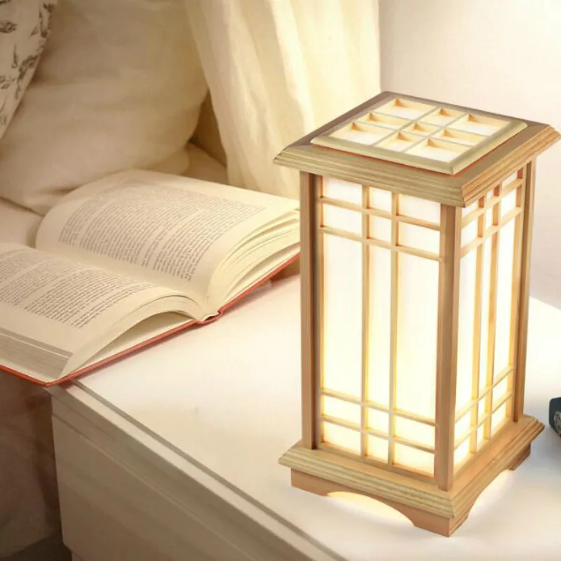 Напольная Лампа из цельного дерева настольная лампа для глаз художественная