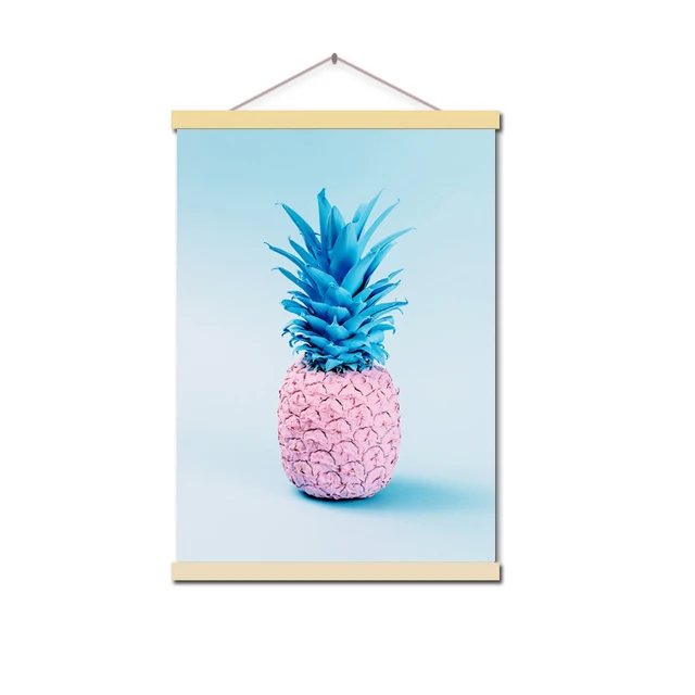 Framed Картина на холсте, пляжный корабль, морская стена, искусство, скандинавские плакаты и принты, ананас, украшение дома, картины для гостиной - Цвет: Framed