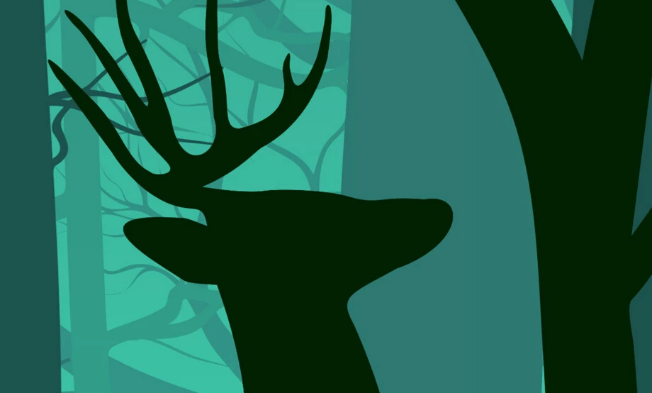 Обои на заказ с изображением природы пейзаж оленями и деревьями 3d фотообои для