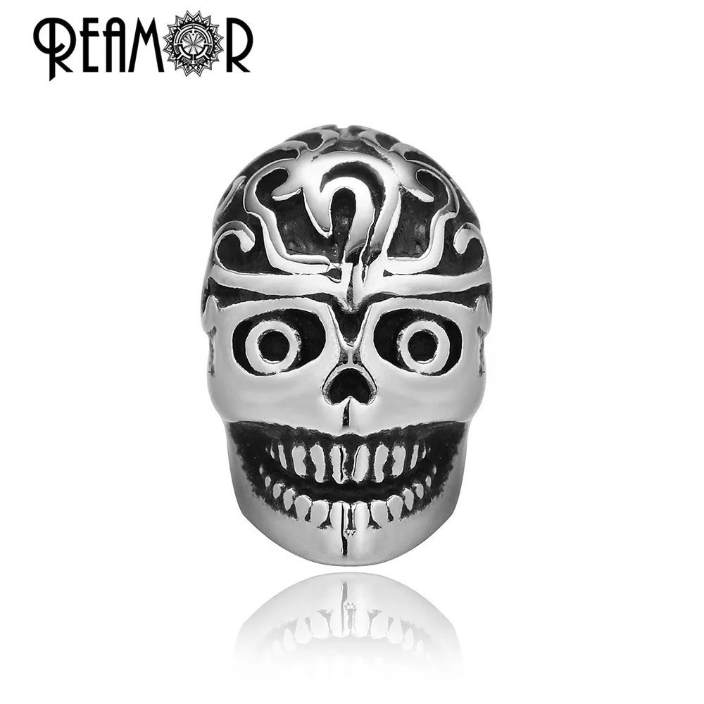 Растягивающиеся браслеты REAMOR из натурального камня лавового мужской браслет