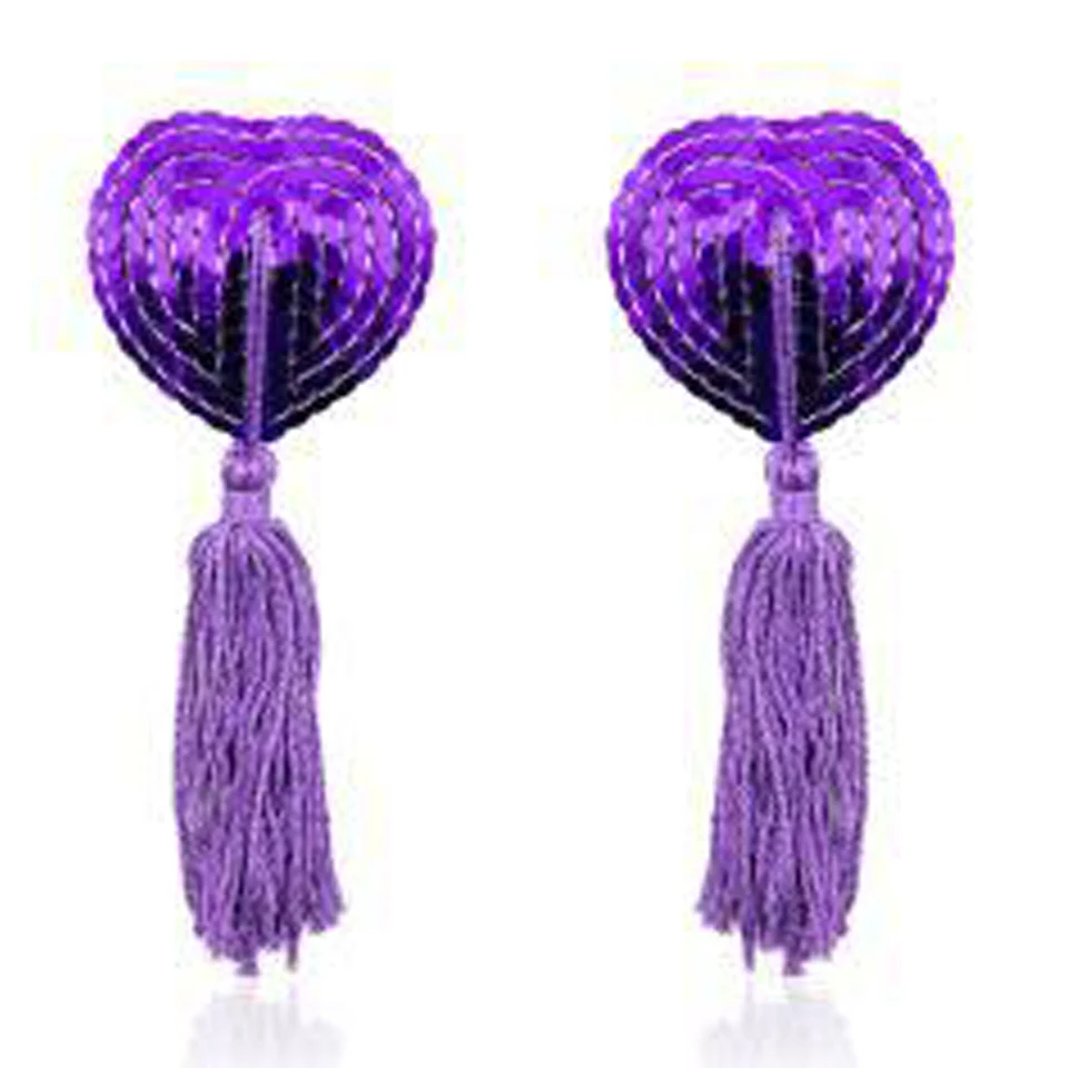 Сексуальная самоклеящаяся накладка на соски с кисточками бюстгальтер в форме