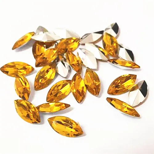 orange 100pcs 100 шт 7x15 мм прозрачный акриловый из горного хрусталя камень маркиза граненые Стразы Украшения для самодельного изготовления без отверстия - Цвет: orange 100pcs
