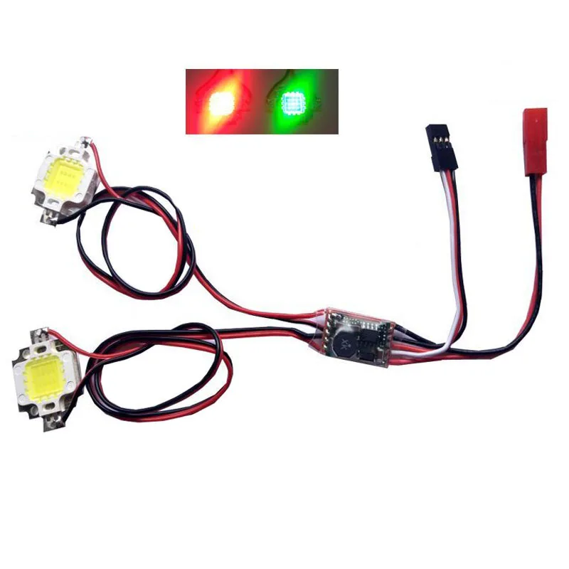 1PC RC Model Airplane FPV Four-axis Night Navigation Strobe Light Double Single Flash 10W LED Flashing Super Bright Red Green | Игрушки и