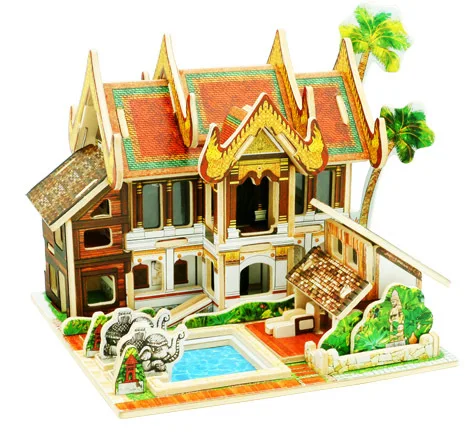 Thailand ResortHotel 24 стиля Diy деревянный дом для кукол миниатюрная домашняя модель головоломка игрушка кукольный дом мебель аксессуары игрушка подарок для детей - Цвет: Thailand ResortHotel