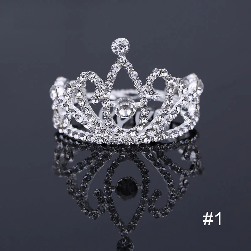 TDQUEEN мини круглые диадемы и короны с гребнем посеребренные хрустальные стразы свадебные аксессуары для волос для женщин