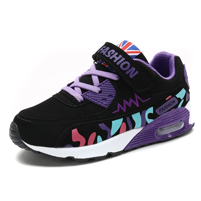 2018 Осенние новые стильные кроссовки с воздушной подушкой для девочек детские