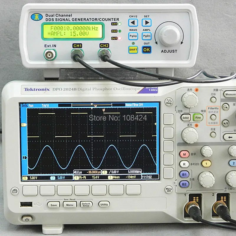 MHS 5200A Высокоточный цифровой DDS двухканальный источник сигнала Генератор