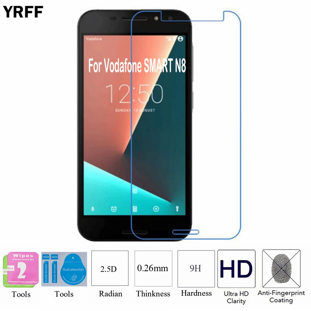 2 шт. 2.5D 0 25 мм 9H Закаленное стекло Защитная пленка для экрана Vodafone SMART V8 N8 E8