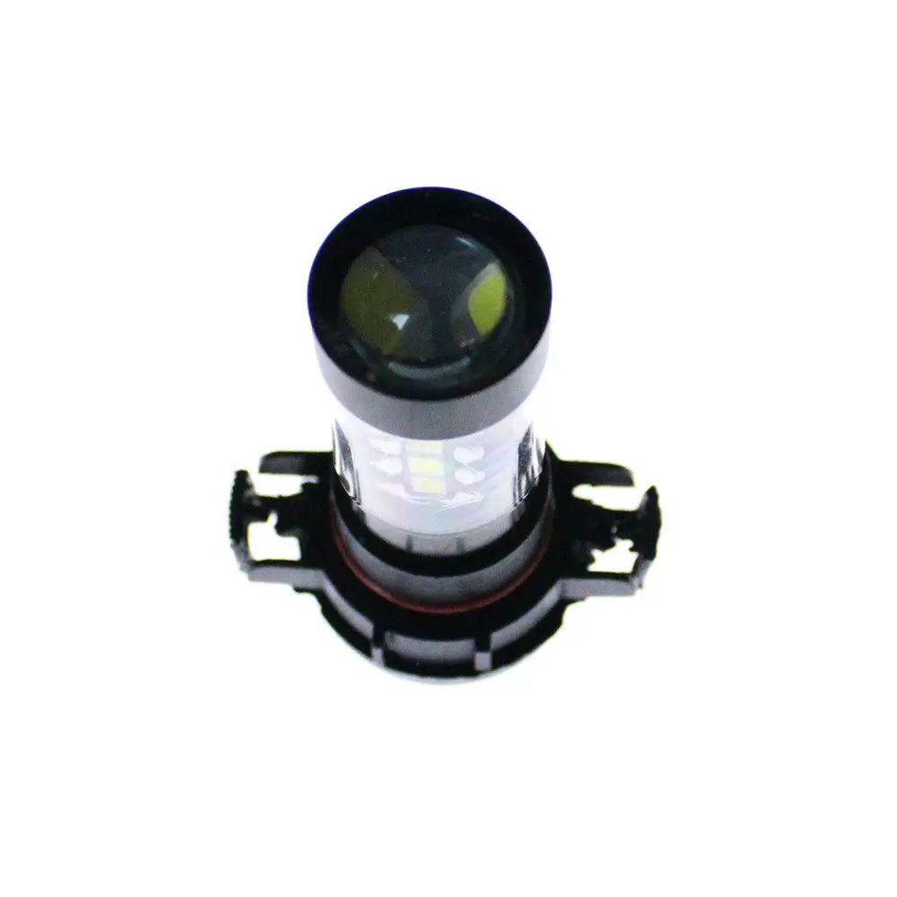 

DC 12V-30V 2 pcs 6000K White High Power 80W LED H16 5202 Car Fog DRL Light Bulbs 16 pcs 5W high power 2835 LEDs per bulb