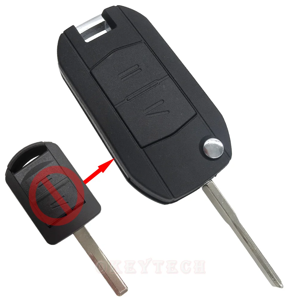 Модифицированный складной чехол для автомобильного ключа пульта с 2 кнопками