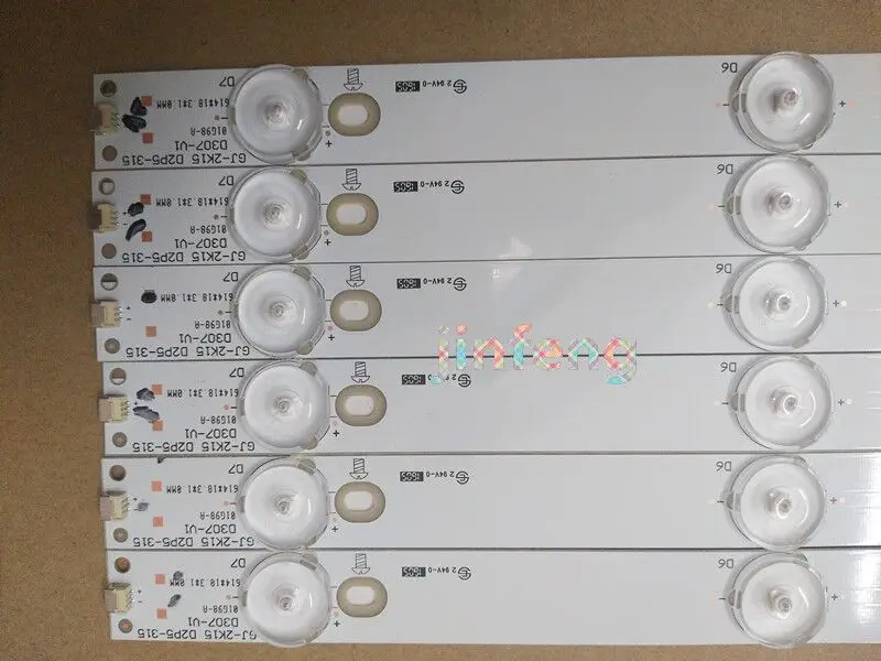 

10pcs Genuine LED TV Backlight Strip New Lamp For GJ-2K16 D2P5-315 D407-V1.2(17mm) Repair Replacement Part 7 LEDs 61.4cm