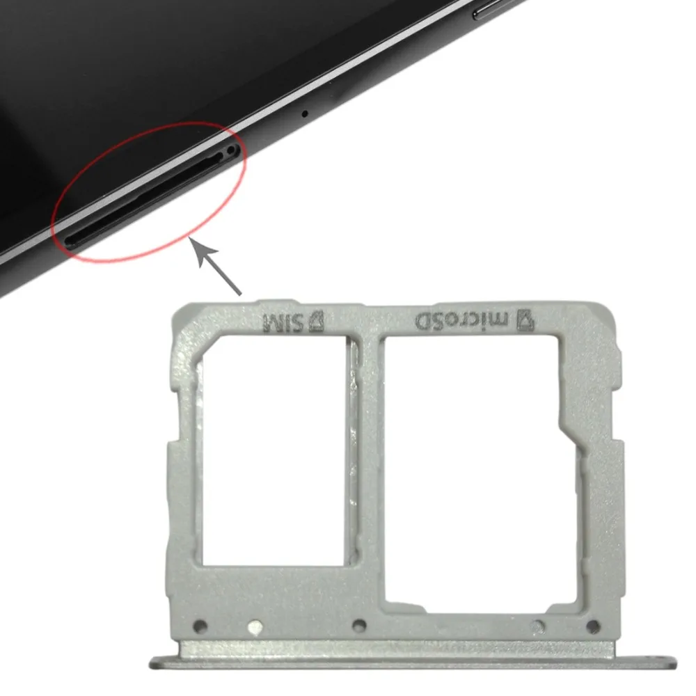 Лоток для sim карты + лоток карт памяти Micro SD Galaxy Tab S3 9 7/T825 (версия 3G) (черный)|Адаптеры