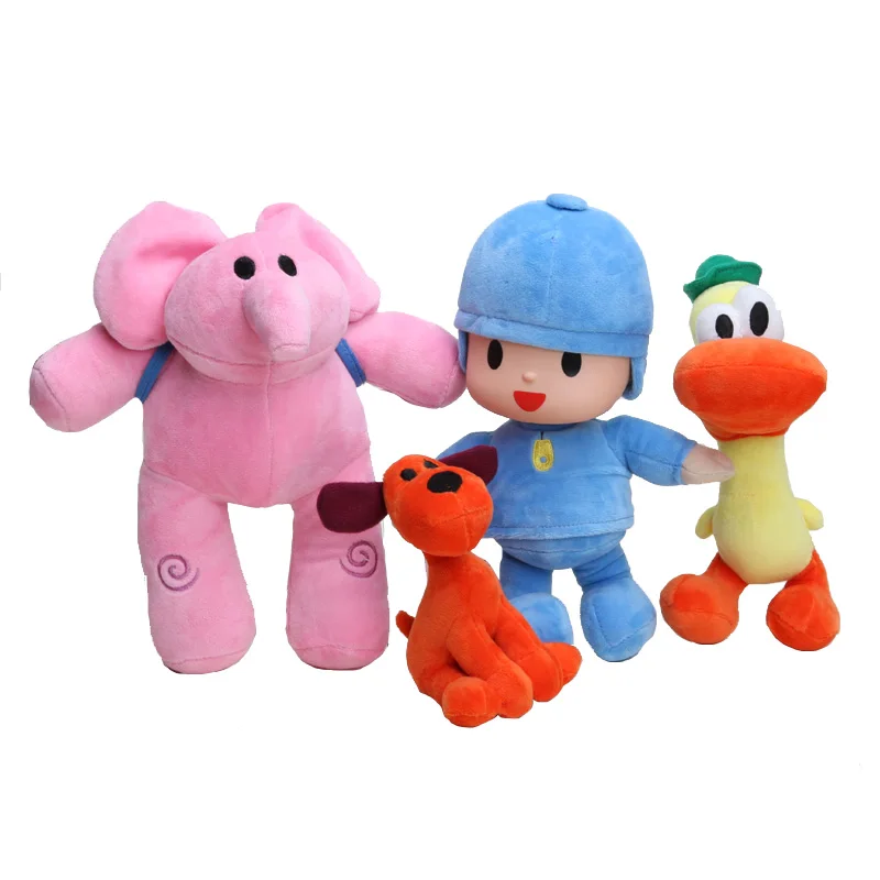 Аниме 4 шт./партия, подарок для детей, Pocoyo Elly& Pato& POCOYO& Loula, плюшевые игрушки, хороший подарок для детей