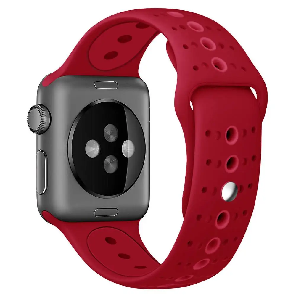 Ремешок для наручных часов Apple Watch 38 мм 40 мм 42 44 мм замена мягкий силиконовый ремешок совместим для наручных часов IWatch серии 4/3/2/1 81002 - Цвет ремешка: 12