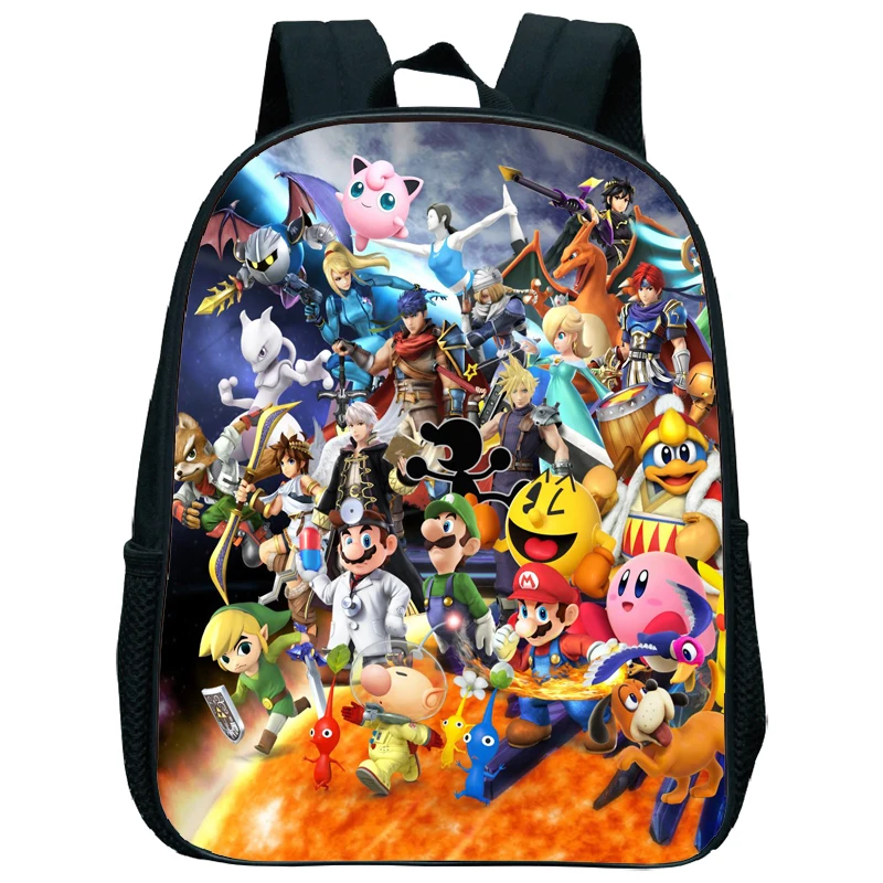 7 New Hot Super Mario Smash Bros Children School Bag Baby Small School Bags Kindergarten Schoolbag Cute Kids Backpacks Kawaii - Цвет: 7