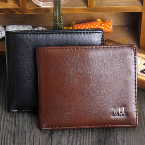 Men Wallet Promotion Excellent PU Leather Black For Office Man Men's Vintage Wallets Slim Mini Perse Money Bag | Багаж и сумки