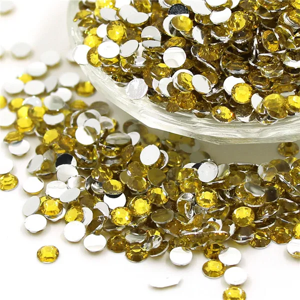 Citrine 1000 шт, стразы из смолы, круглые, 4 мм, камни и кристаллы для одежды, телефона, наклейки, алмазное сверло для рукоделия, аксессуары для женщин - Цвет: Citrine