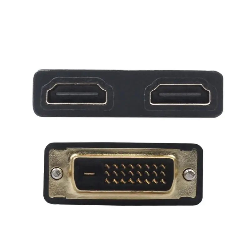 30 см DVI-D Мужской 24+ 1-два HDMI двойной женский сплиттер видео адаптер конвертер кабель провода цифровые кабели видео HDMI кабели