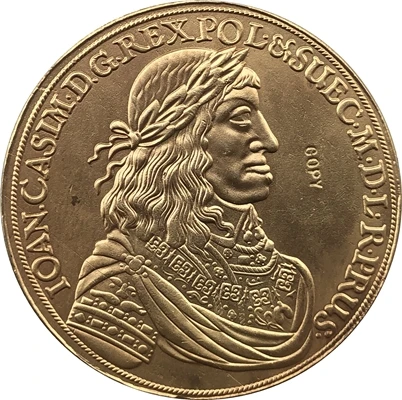 24 каратное покрытие 1660 польских монет копия 42 мм|coin copy|coin coinscoins poland |