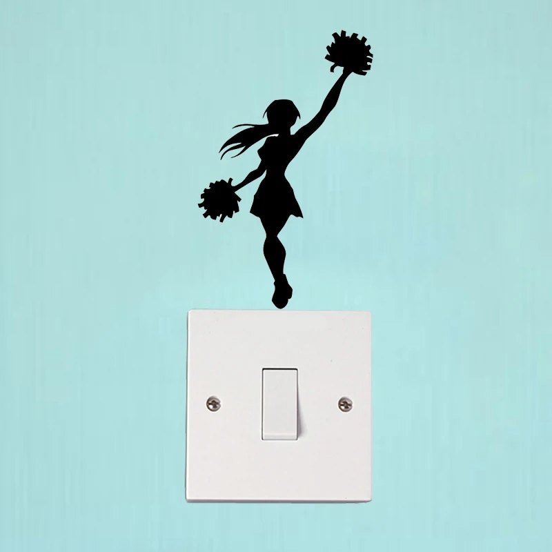 Черлидер Спорт Девушка Мода Виниловая комната настенные наклейки для дома