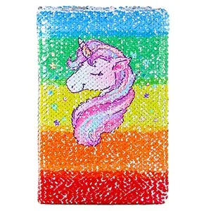 Unicorn Блокнот с единорогом, Реверсивный магический блокнот с блестками, блокнот с реверсивным радужным дневником, канцелярские принадлежности для девочек и взрослых, фестиваль единорога - Цвет: Unicorn