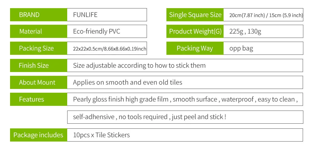 Funlife 15*15 см/20*20 см самоклеющиеся настенные художественные обои мебель DIY черно-белая марокканская плитка наклейка на стену