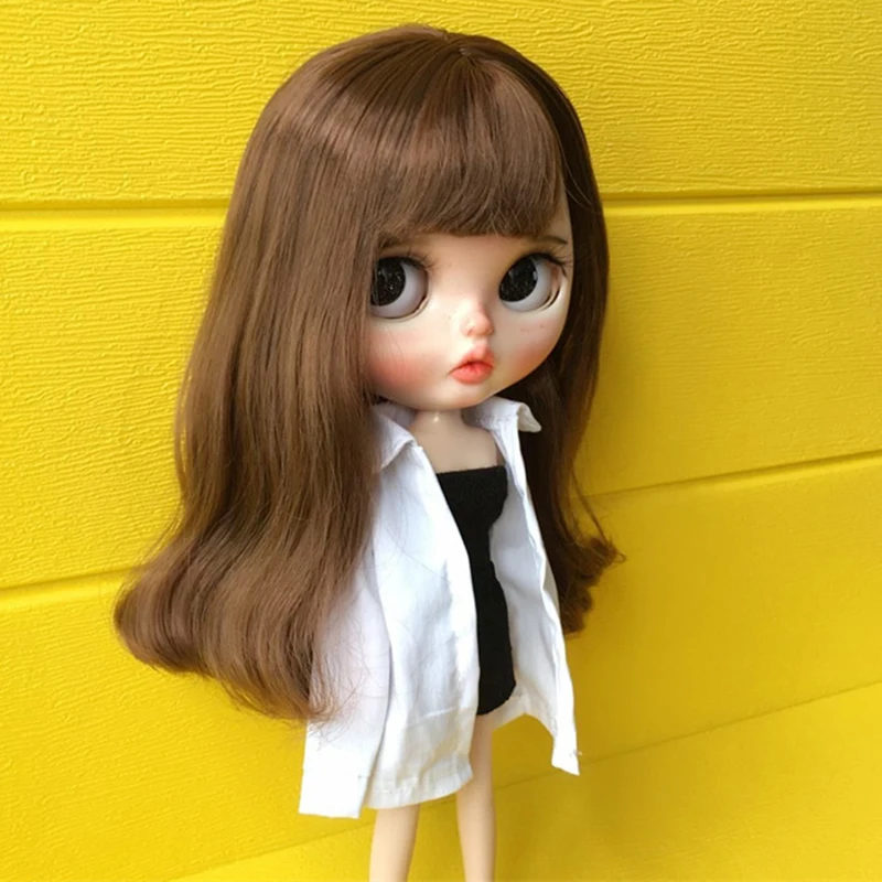 

1PCS Casual Long White Shirt Boyfriend Style for Blyth Azone Licca Ob24 Barbis 1/6 Dolls