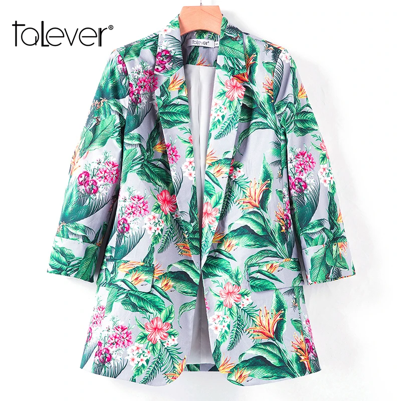 Talever Для женщин Повседневное Бизнес Блейзер Офисные женские туфли лиственным