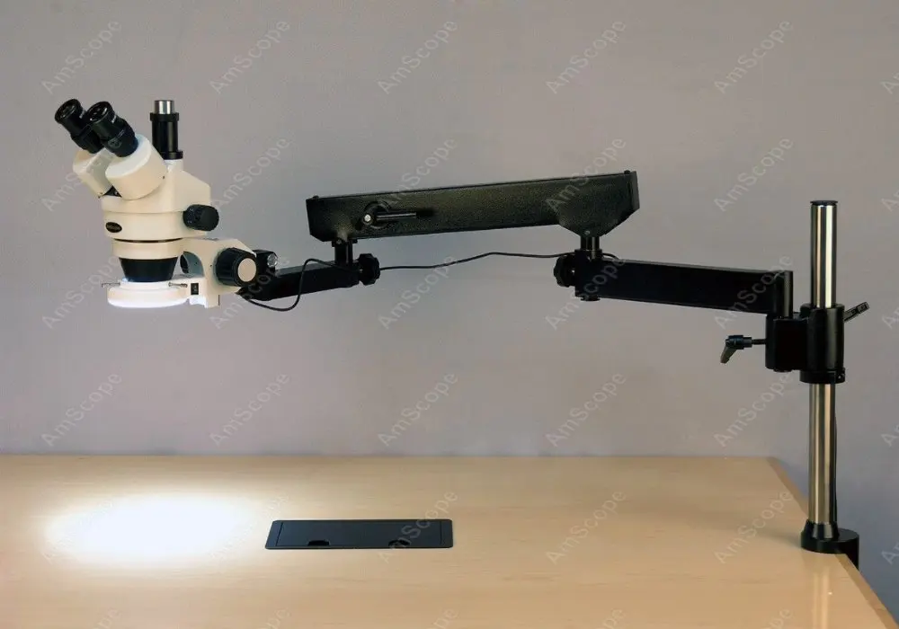Шарнирной микроскоп поставка AmScope 3 5 180X Тринокулярный шарнирной столп зажим 144