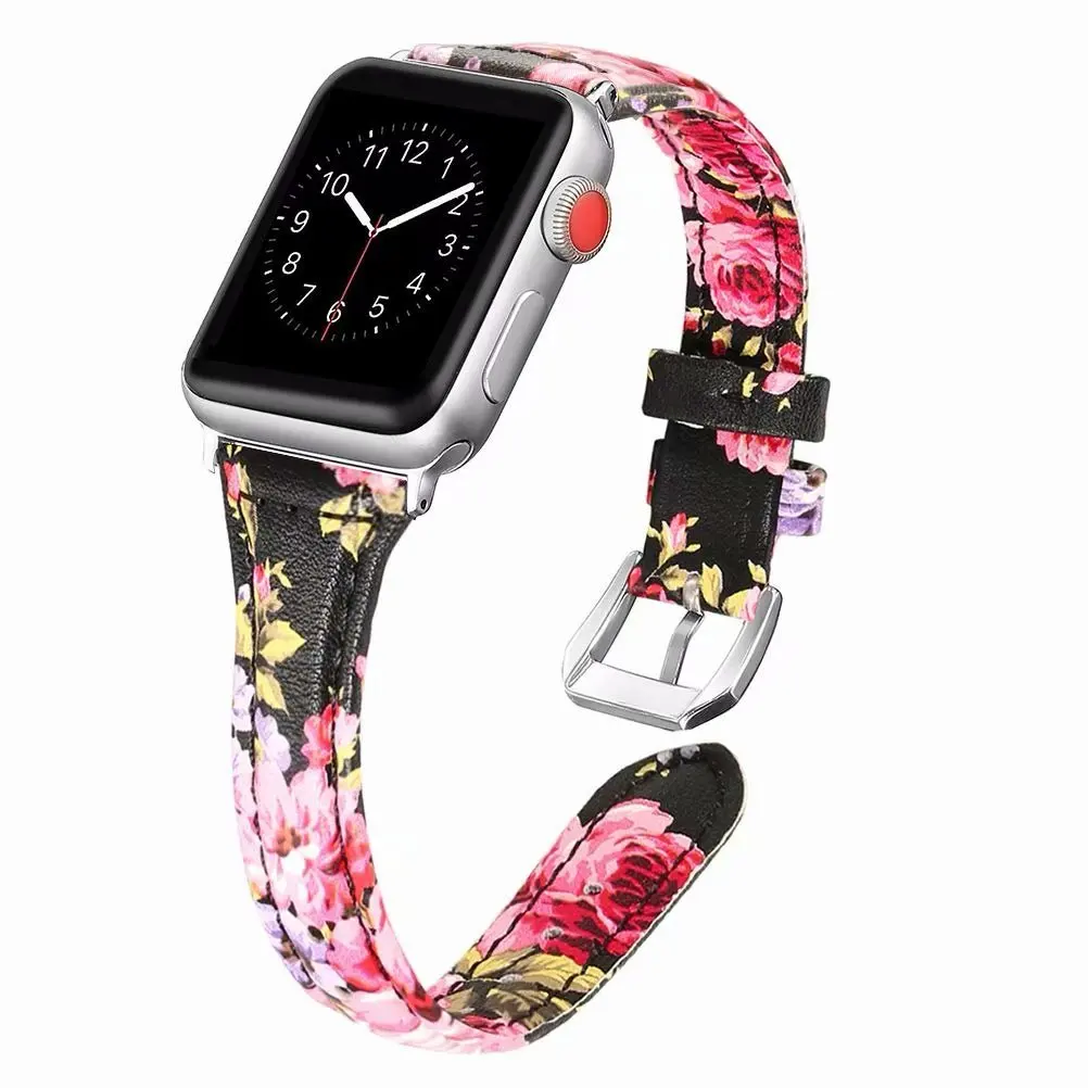 Кожаный ремешок для Apple Watch для iwatch 38 мм 42 мм ремешок 40 мм 44 мм петля серии 5 4 3 2 1