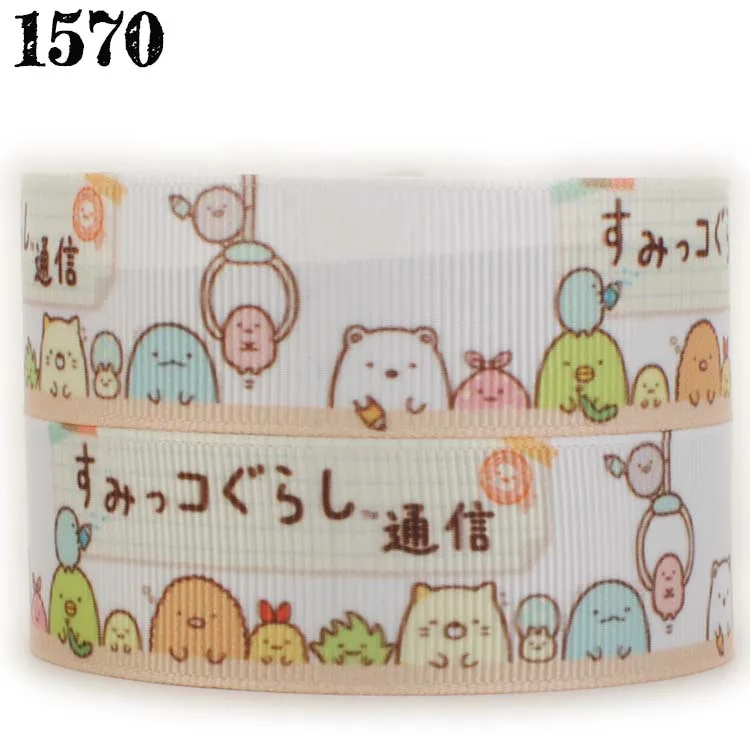 10/20/50/100 ярдов новый 7/8 &quot22 мм 10 мультфильм sumikko gurashi рождественские ленты с принтом